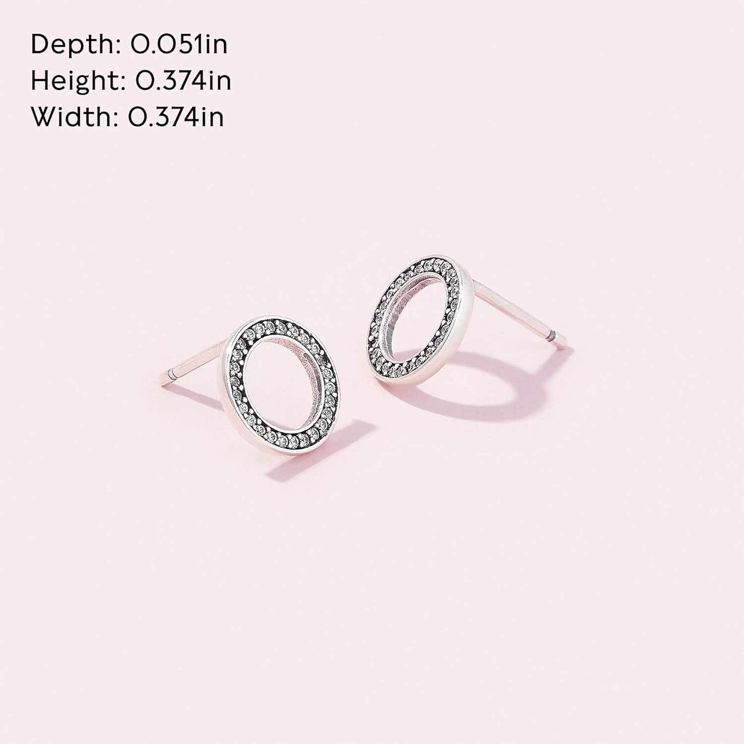 image:imagePANDORA Forever Stud Earrings Great Gift for Her Stunning Womens Earrings Sterling Silver amp Cubic Zirconia