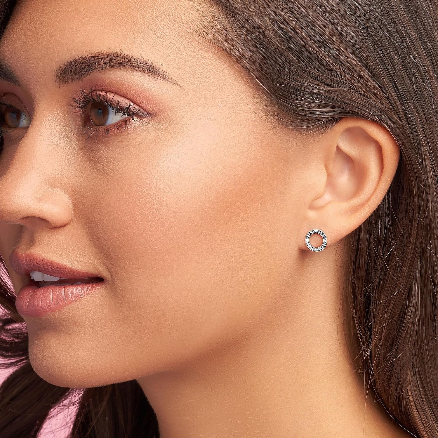 image:imagePANDORA Forever Stud Earrings Great Gift for Her Stunning Womens Earrings Sterling Silver amp Cubic Zirconia With Gift Box