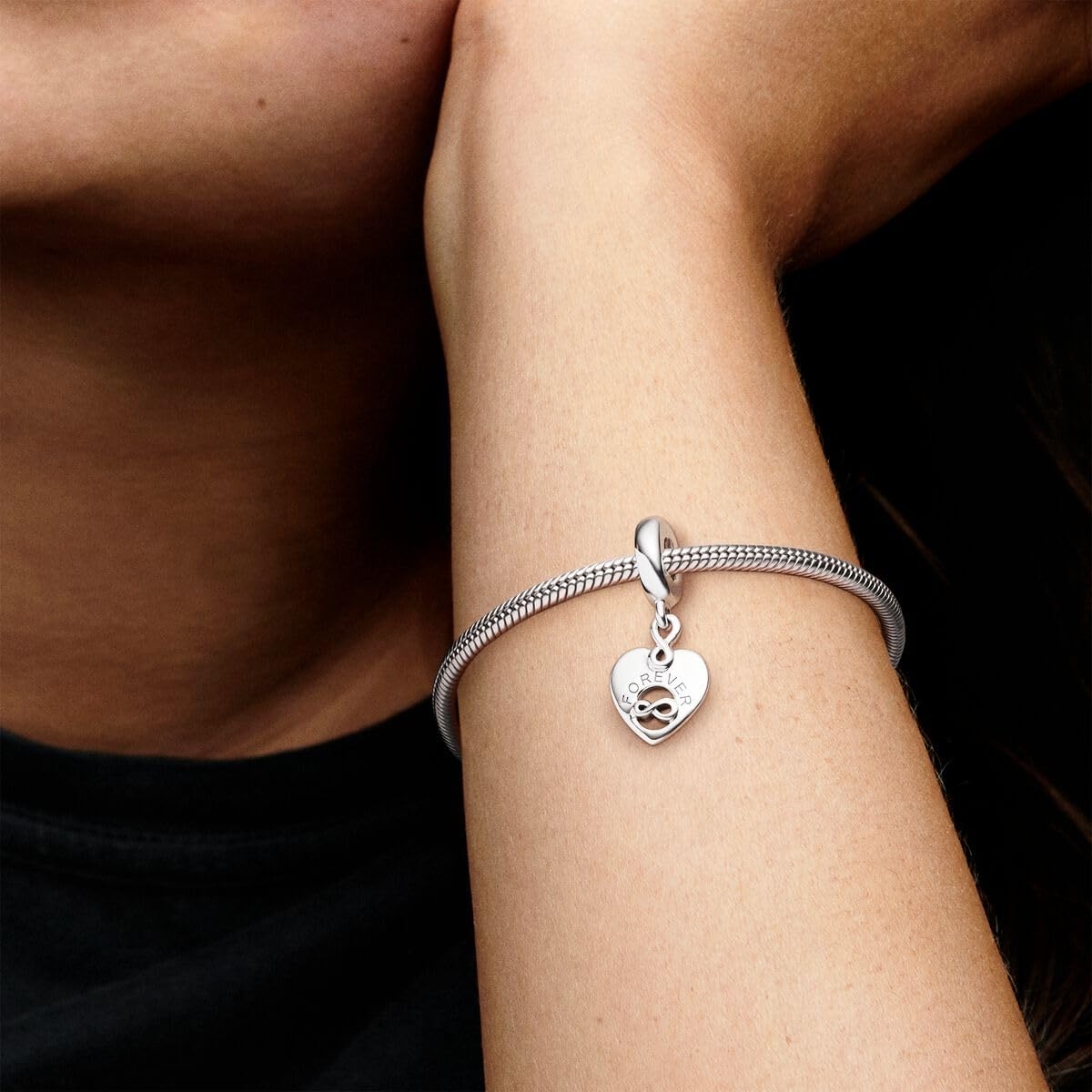 image:imagePANDORA Friends Forever Heart Dangle Charm Compatible Moments Jewelry for Women Gift for Her Made with Sterling Silver amp Cubic Zirconia With Gift Box