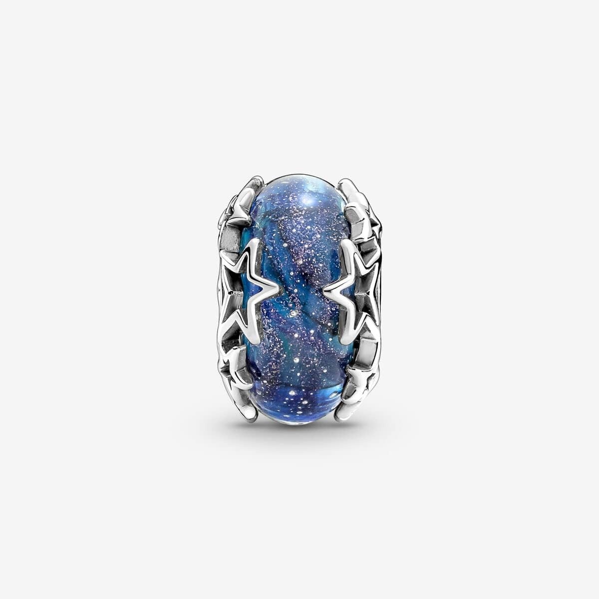image:imagePANDORA Galaxy Blue amp Star Murano Charm Bracelet Charm for PANDORA Moments Bracelets Stunning Womens Jewelry Gift for Women Made with Sterling Silver With Gift Box