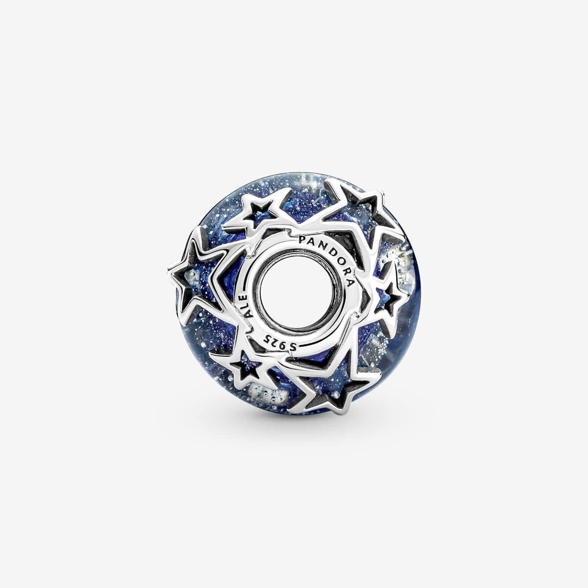 image:imagePANDORA Galaxy Blue amp Star Murano Charm Bracelet Charm for PANDORA Moments Bracelets Stunning Womens Jewelry Gift for Women Made with Sterling Silver With Gift Box