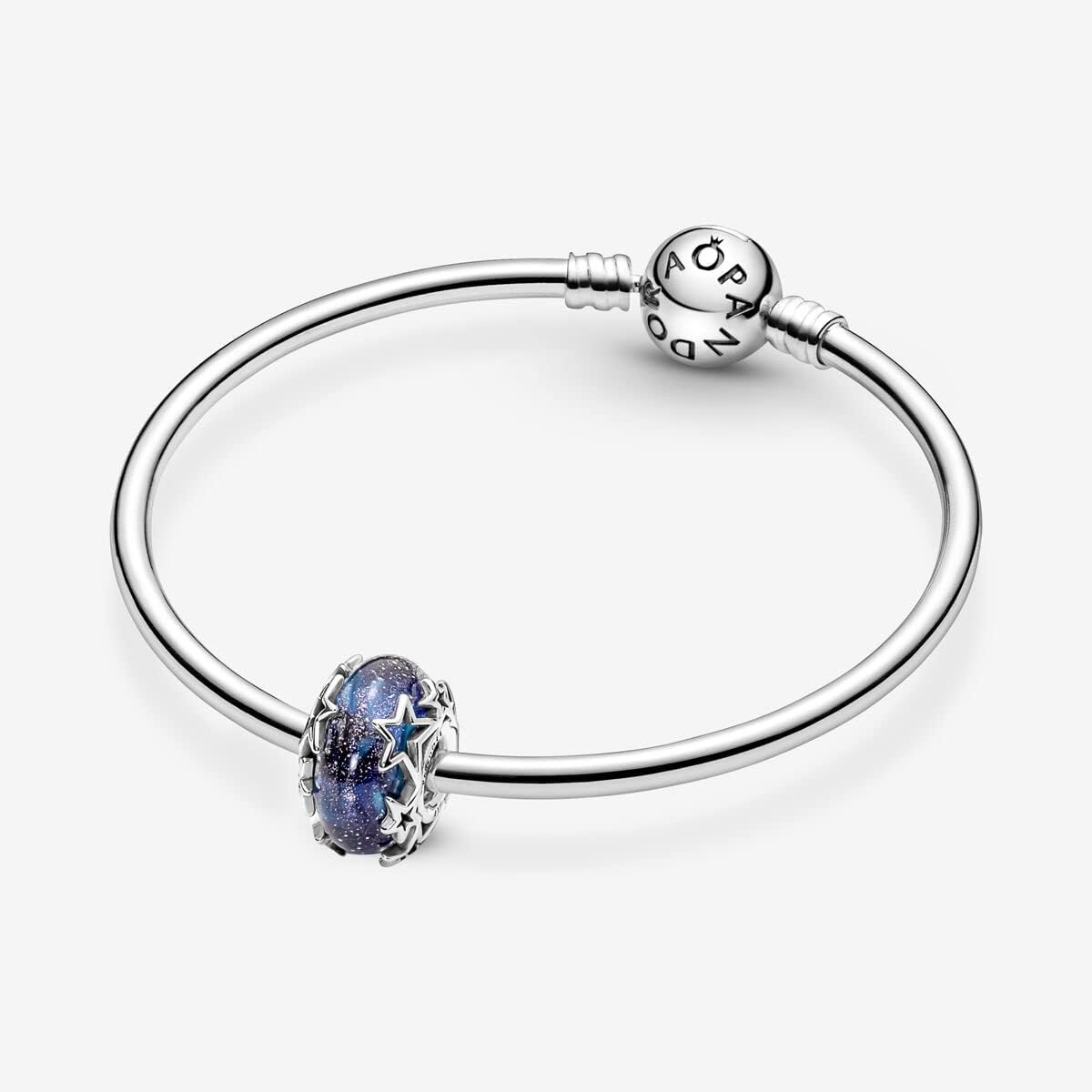 image:imagePANDORA Galaxy Blue amp Star Murano Charm Bracelet Charm for PANDORA Moments Bracelets Stunning Womens Jewelry Gift for Women Made with Sterling Silver With Gift Box