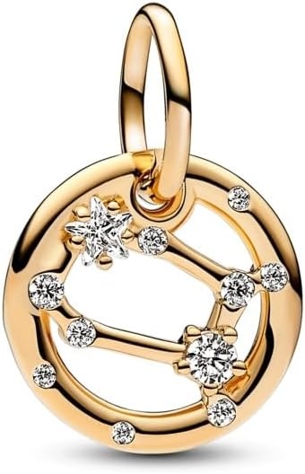 image:imagePANDORA Gemini Zodiac Dangle Charm Compatible with PANDORA ME amp Moments Jewelry Zodiac Sign Jewelry Gift for Her PANDORA Shine with Clear Cubic Zirconia With Gift Box