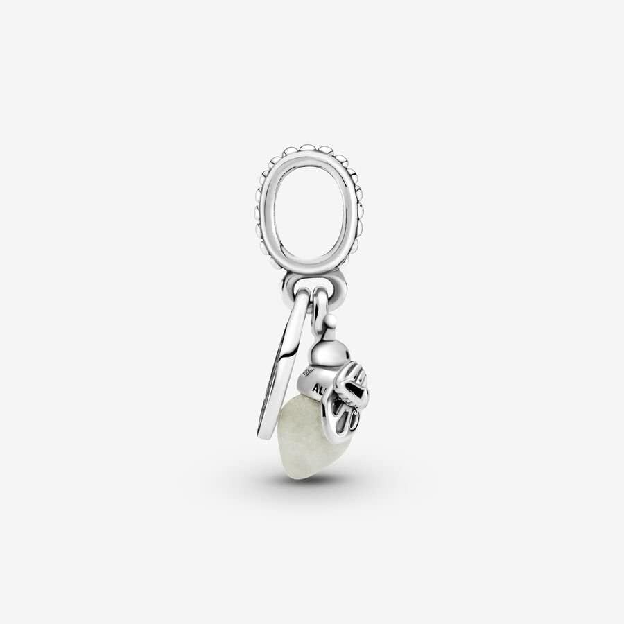 image:imagePANDORA GlowintheDark Firefly Dangle Charm Luminous Jewelry Gift Milky Green Glow Glass Design Jewelry for Her with Gift Box Compatible Moments amp ME Bracelets Sterling Silver