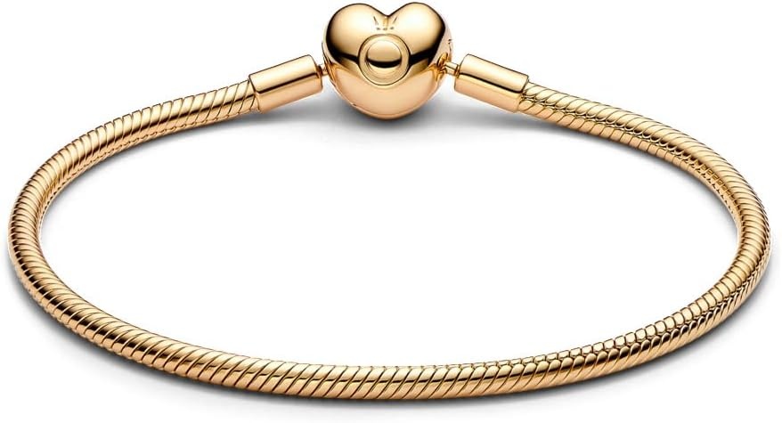 image:imagePANDORA Heart Clasp Snake Chain Bracelet Compatible Moments Charms Gift for Her Shine with Gift Box69 Inches