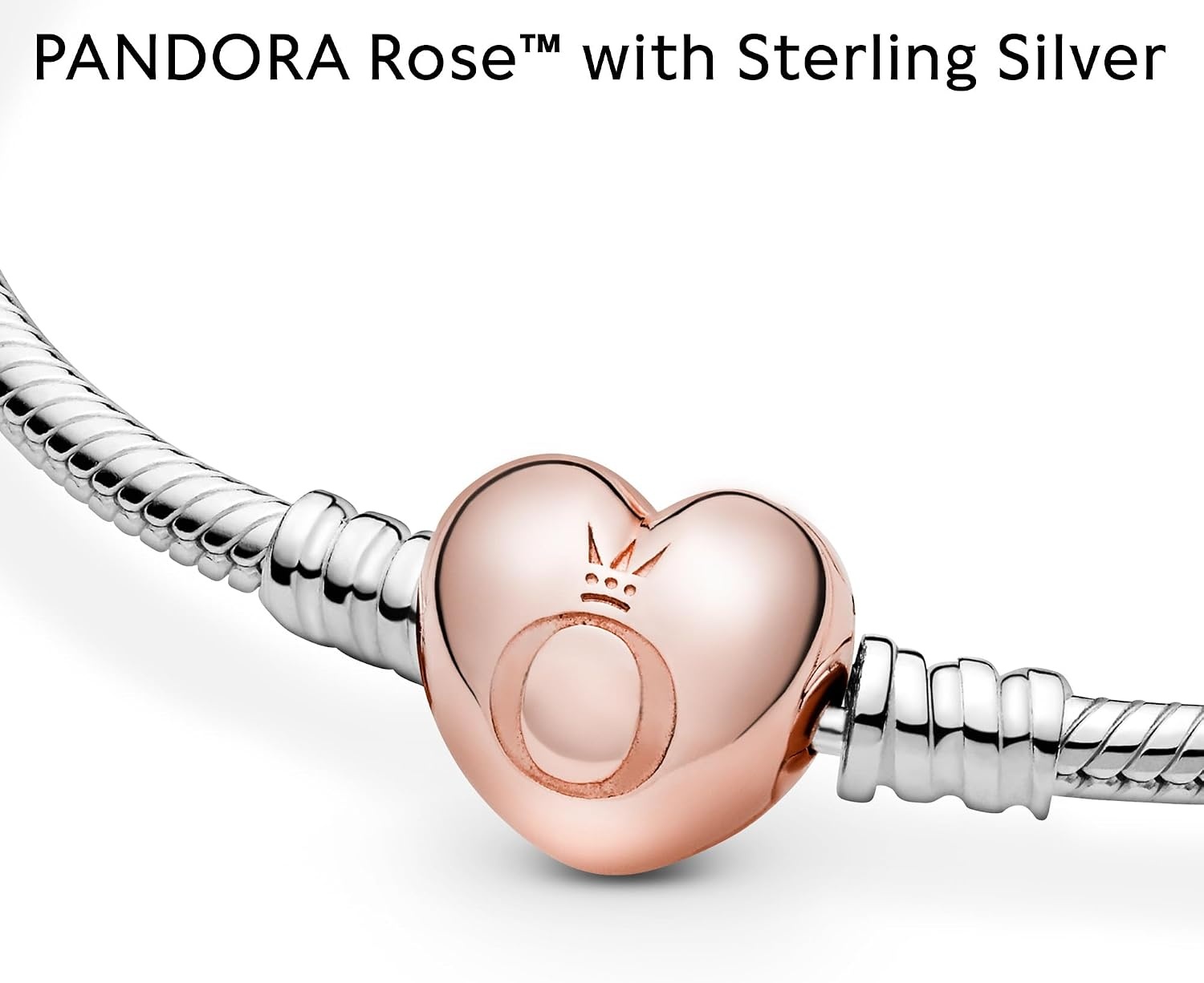 image:imagePANDORA Heart Clasp Snake Chain Bracelet Heart Clasp Romantic Jewelry for Her with Gift Box Compatible Moments Charms Sterling Silver75 Inches