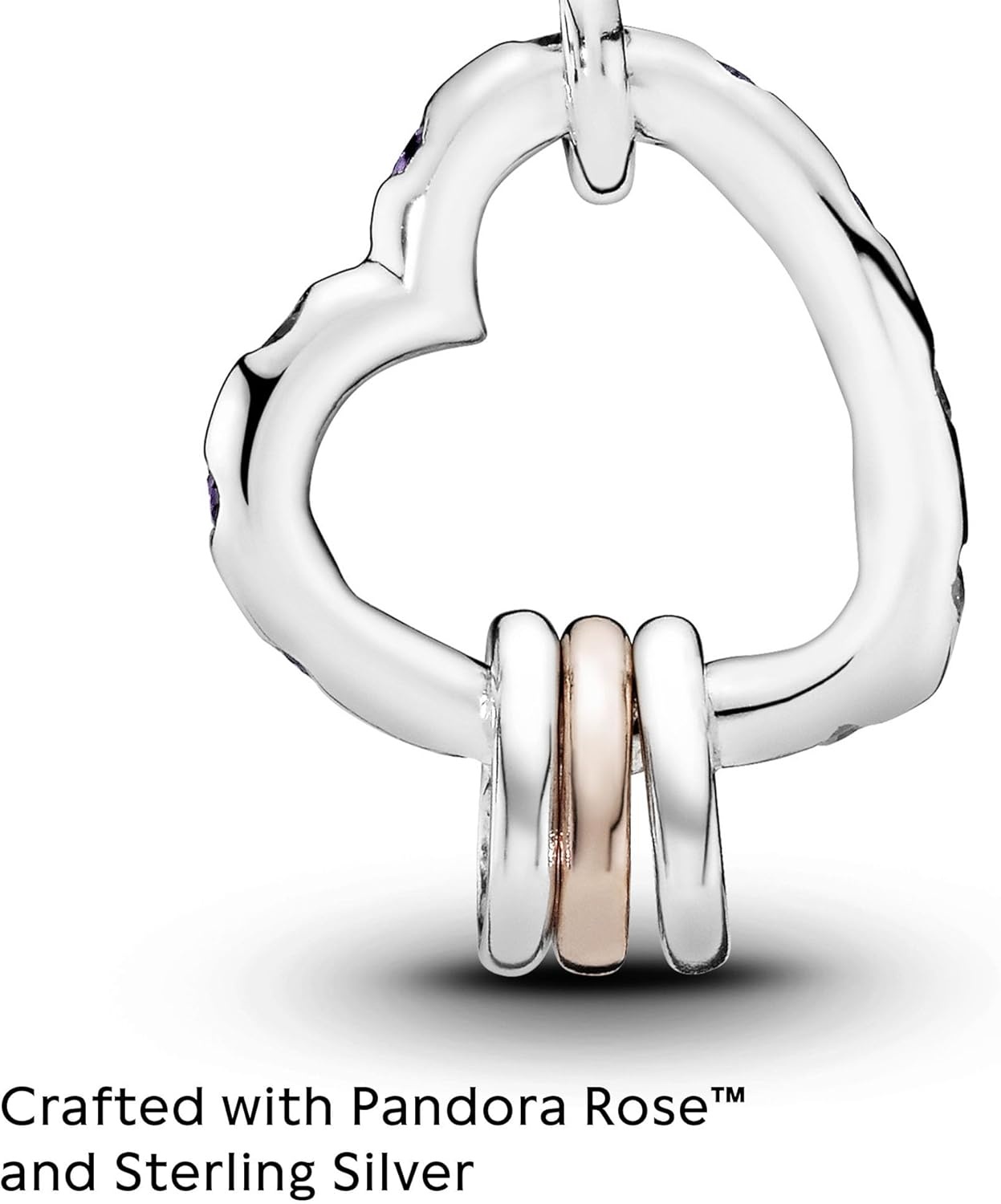 image:imagePANDORA Heart Highlights Charm Compatible Moments Stunning Womens Jewelry Made Rose amp Sterling Silver With Gift Box