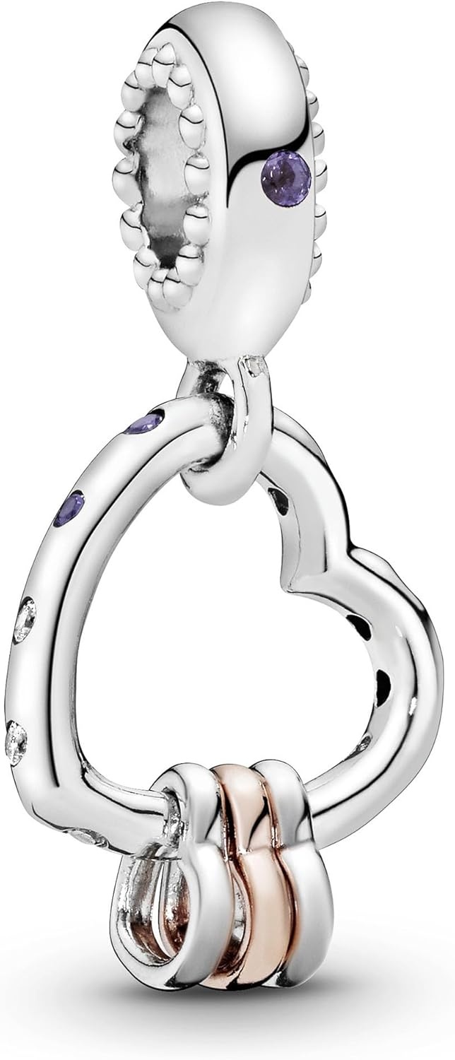 image:imagePANDORA Heart Highlights Charm Compatible Moments Stunning Womens Jewelry Made Rose amp Sterling Silver With Gift Box