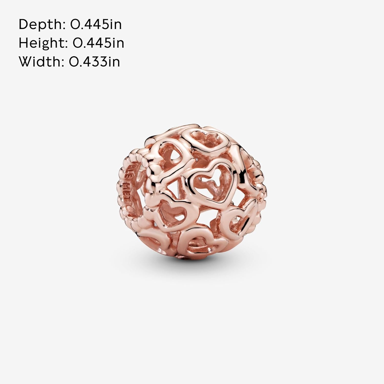 image:imagePANDORA Hearts All Over Charm Compatible with PANDORA Moments 14k Rose GoldPlated Gift for Her Jewelry for Women with Gift Box