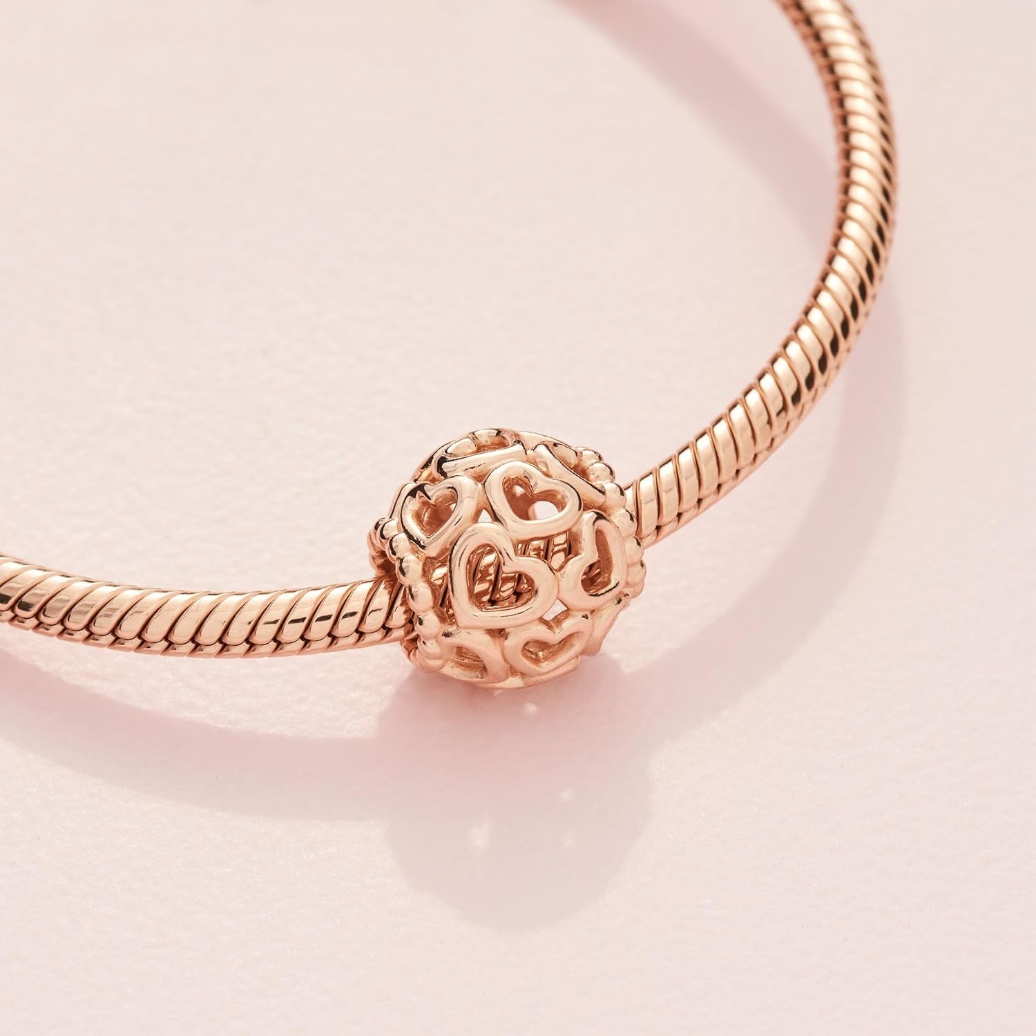 image:imagePANDORA Hearts All Over Charm Compatible with PANDORA Moments 14k Rose GoldPlated Gift for Her Jewelry for Women with Gift Box