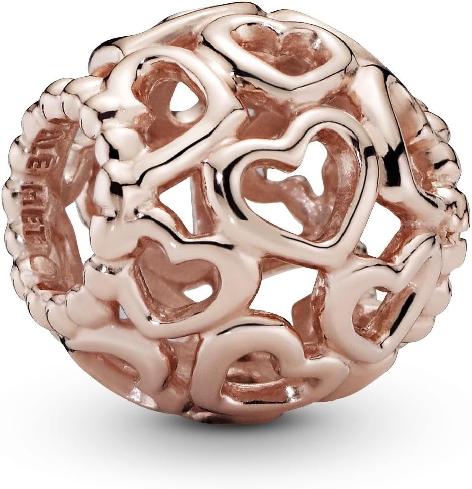 image:imagePANDORA Hearts All Over Charm Compatible with PANDORA Moments 14k Rose GoldPlated Gift for Her Jewelry for Women with Gift Box