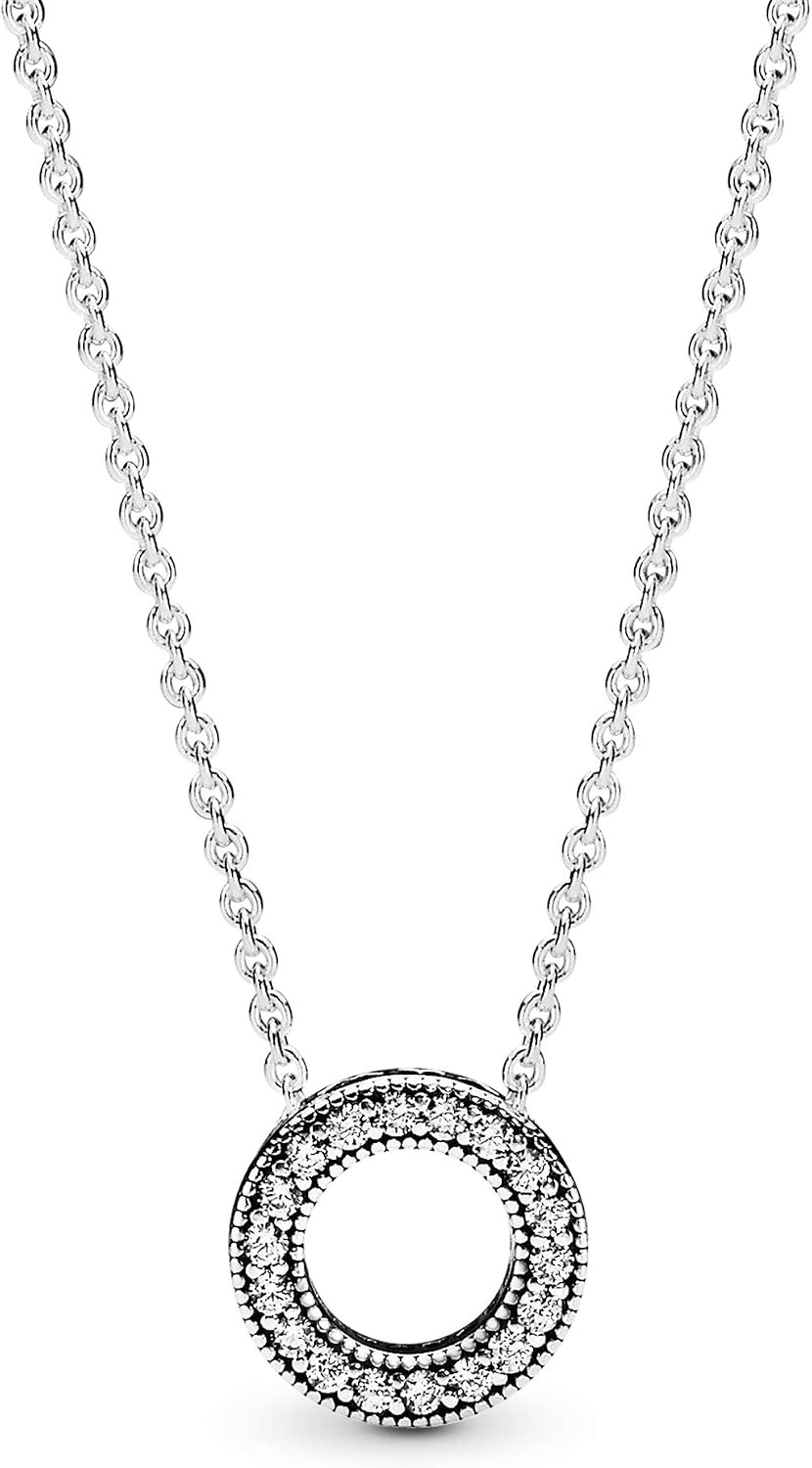 image:imagePANDORA Hearts of PANDORA Gift for Her Cubic Zirconia Necklace in Sterling Silver With Gift Box 177