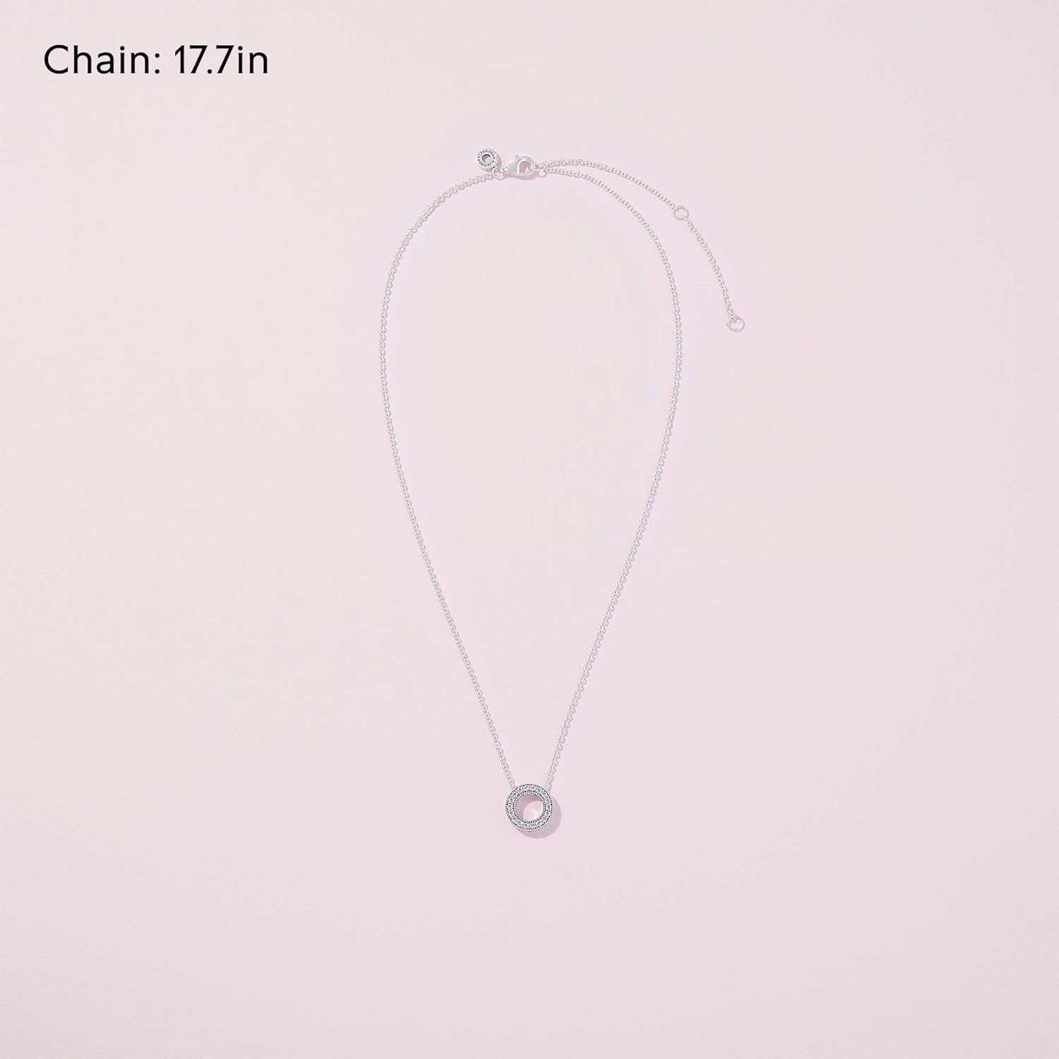 image:imagePANDORA Hearts of PANDORA Gift for Her Cubic Zirconia Necklace in Sterling Silver With Gift Box 177