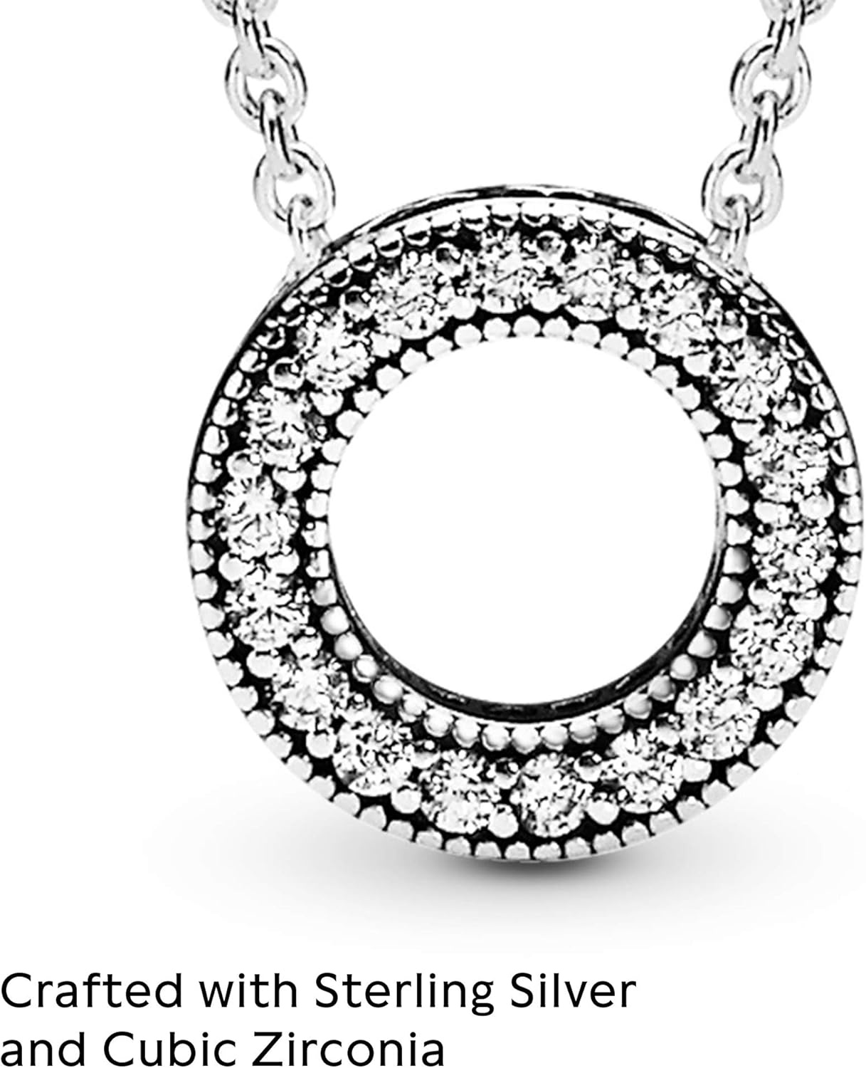 image:imagePANDORA Hearts of PANDORA Gift for Her Cubic Zirconia Necklace in Sterling Silver With Gift Box 177