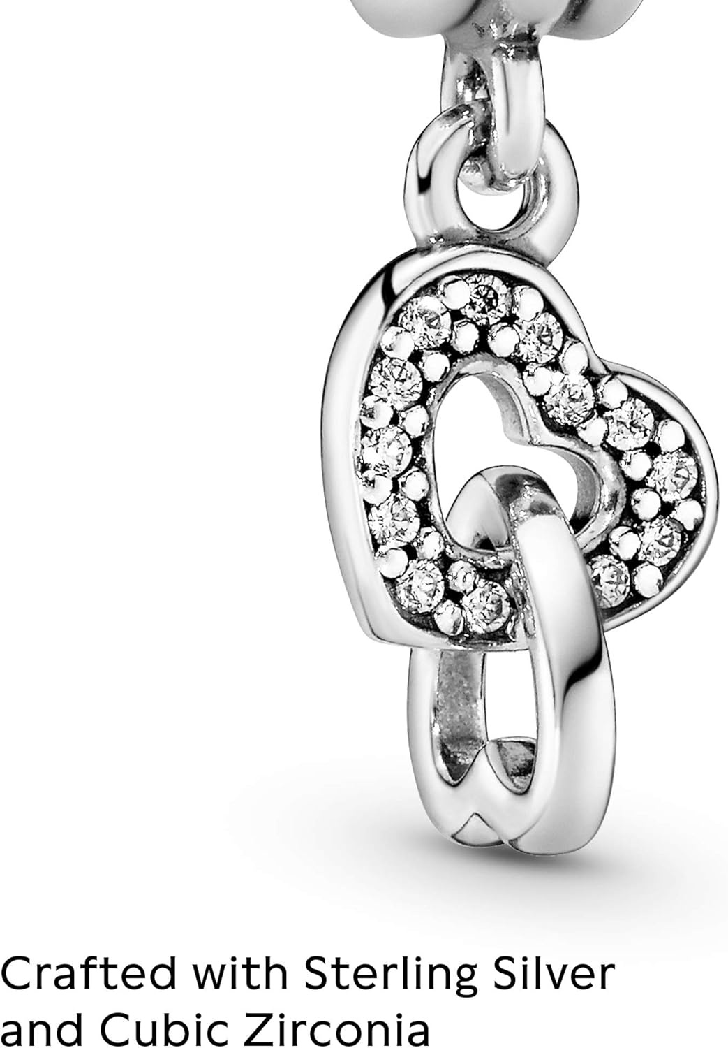 image:imagePANDORA Interlocking Hearts Dangle Charm Compatible Moments Stunning Womens Jewelry Gift for Her Made with Sterling Silver amp Cubic Zirconia With Gift Box