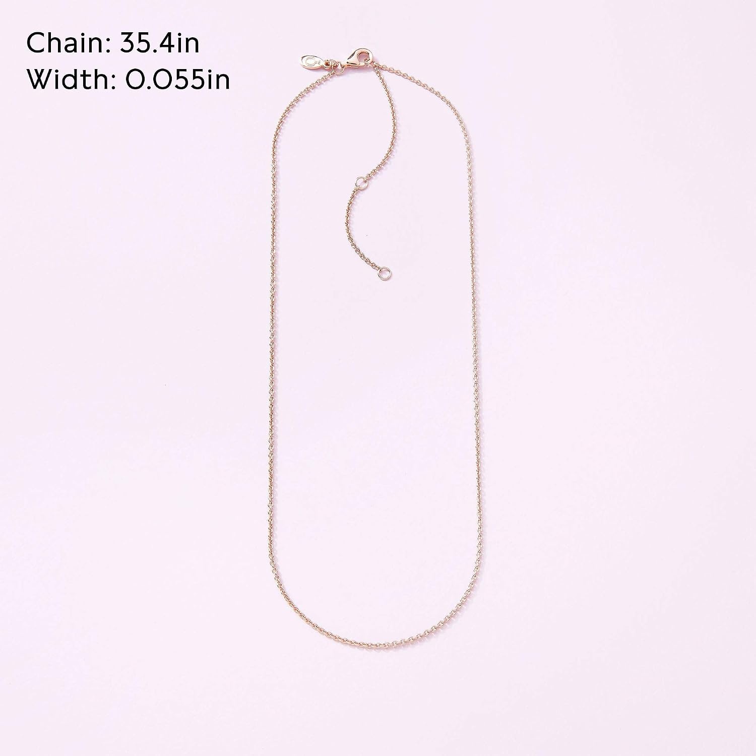 image:imagePANDORA Jewelry Classic Cable Chain Necklace with Lobster Clasp Great Gift for Women Made Rose Gold With Gift Box354