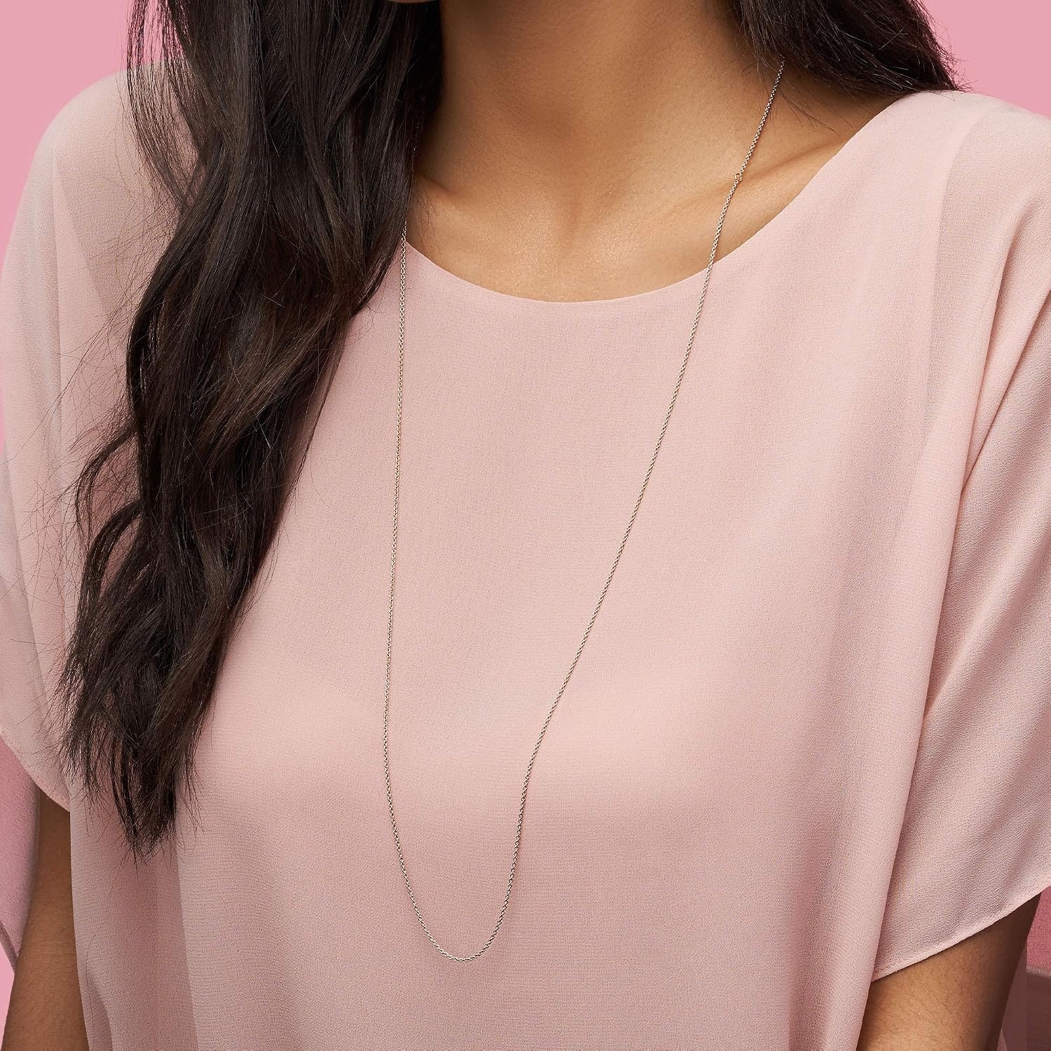 image:imagePANDORA Jewelry Classic Cable Chain Necklace with Lobster Clasp Great Gift for Women Made Rose Gold With Gift Box354