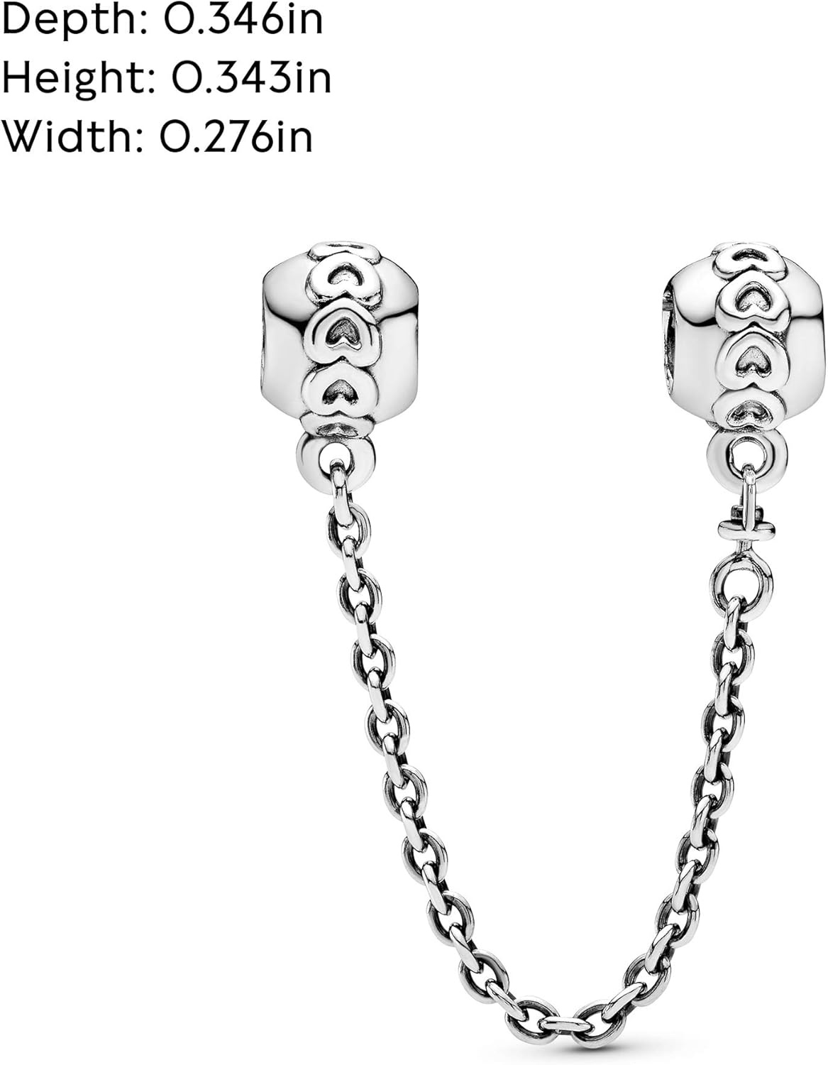 image:imagePANDORA Jewelry Band of Hearts Safety Chain Sterling Silver Charm 2 No Box
