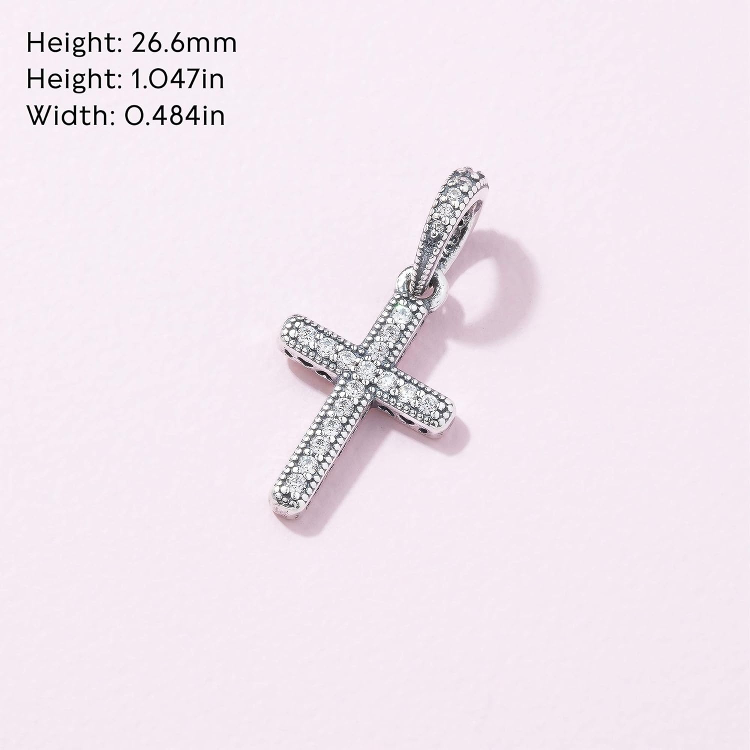image:imagePANDORA Jewelry Sparkling Cross Cubic Zirconia Pendant in Sterling Silver Comes with Gift Box