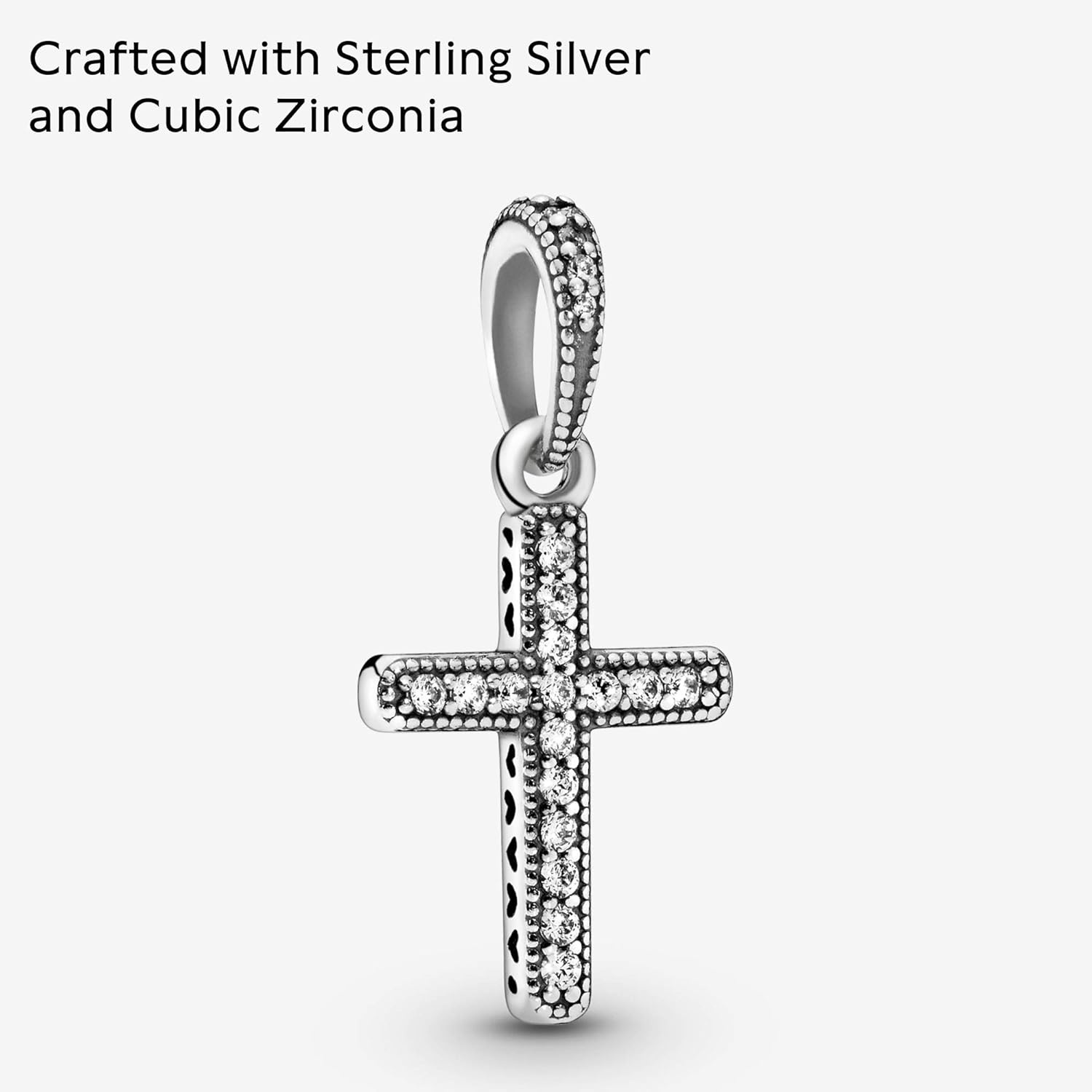 image:imagePANDORA Jewelry Sparkling Cross Cubic Zirconia Pendant in Sterling Silver Comes with Gift Box
