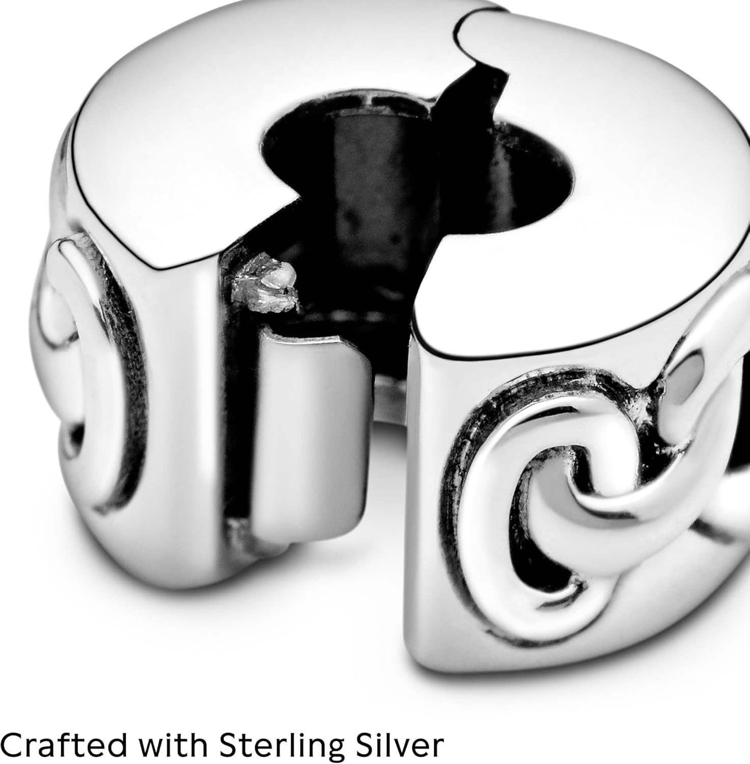 image:imagePANDORA Knotted Hearts Clip Charm Compatible with PANDORA Moments Gift for Her Made with Sterling Silver with Gift Box