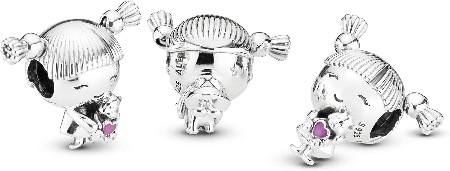 image:imagePANDORA Little Girl with Pigtails Charm Compatible with PANDORA Moments Gift for Her Made with Sterling Silver amp Enamel with Gift Box