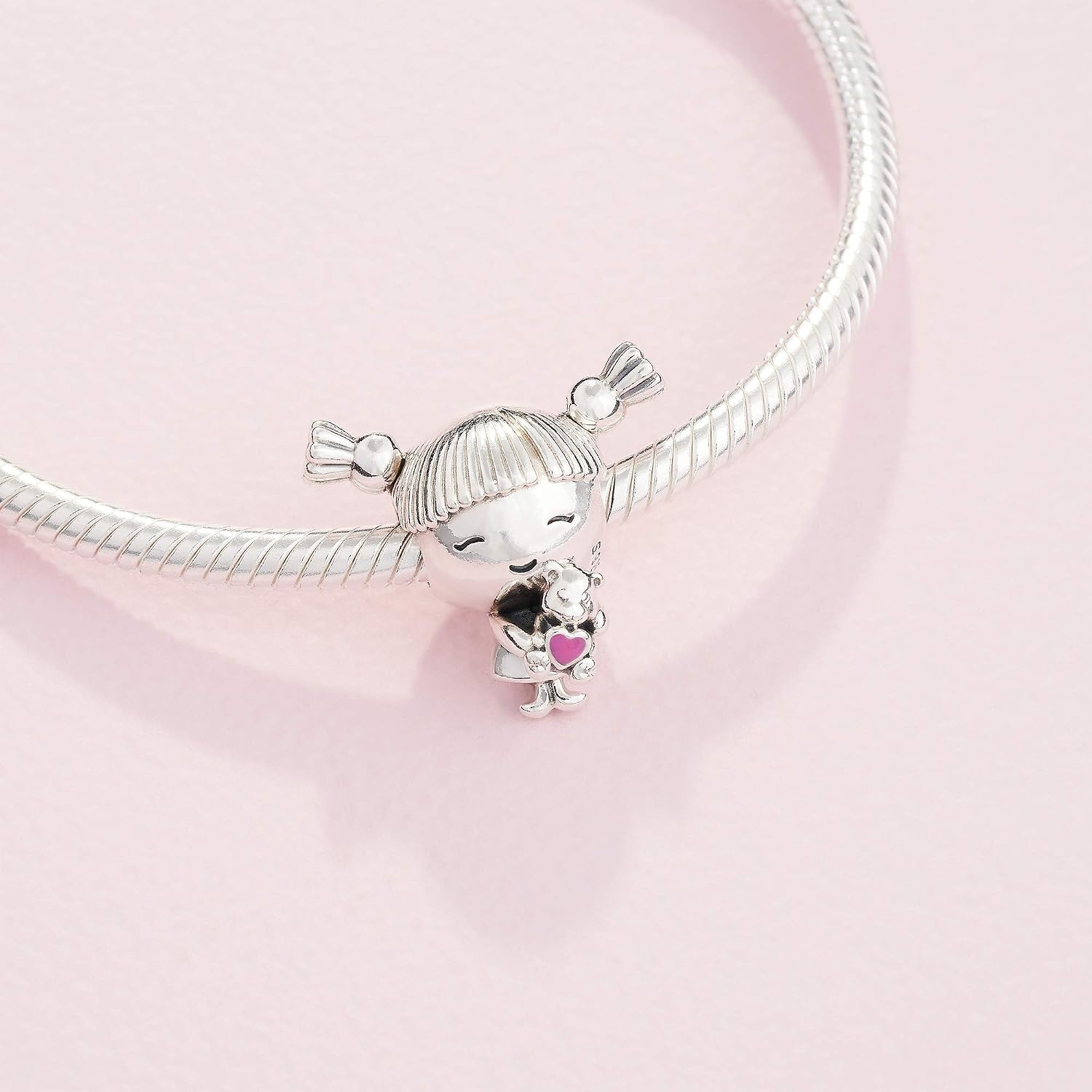 image:imagePANDORA Little Girl with Pigtails Charm Compatible with PANDORA Moments Gift for Her Made with Sterling Silver amp Enamel with Gift Box