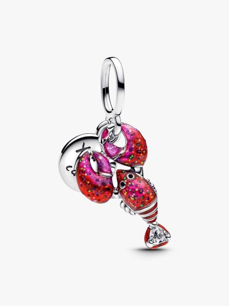 image:imagePANDORA Lobster Dangle Charm Sterling Silver Enamel amp Cubic Zirconia Compatible with PANDORA Moments amp ME Jewelry for Women with Gift Box