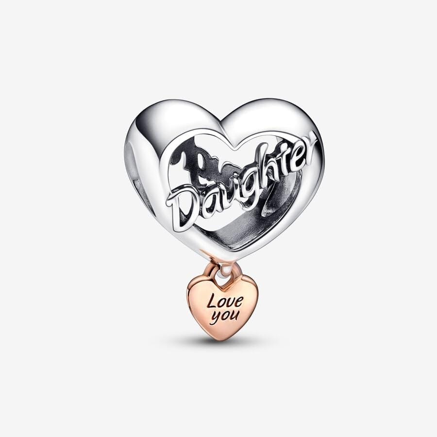 image:imagePANDORA Love You Daughter Heart Charm Bracelet Charm for PANDORA Moments Bracelets Stunning Womens Jewelry Gift for Women in Your Life 14k Rose Gold amp Sterling Silver With Gift Box