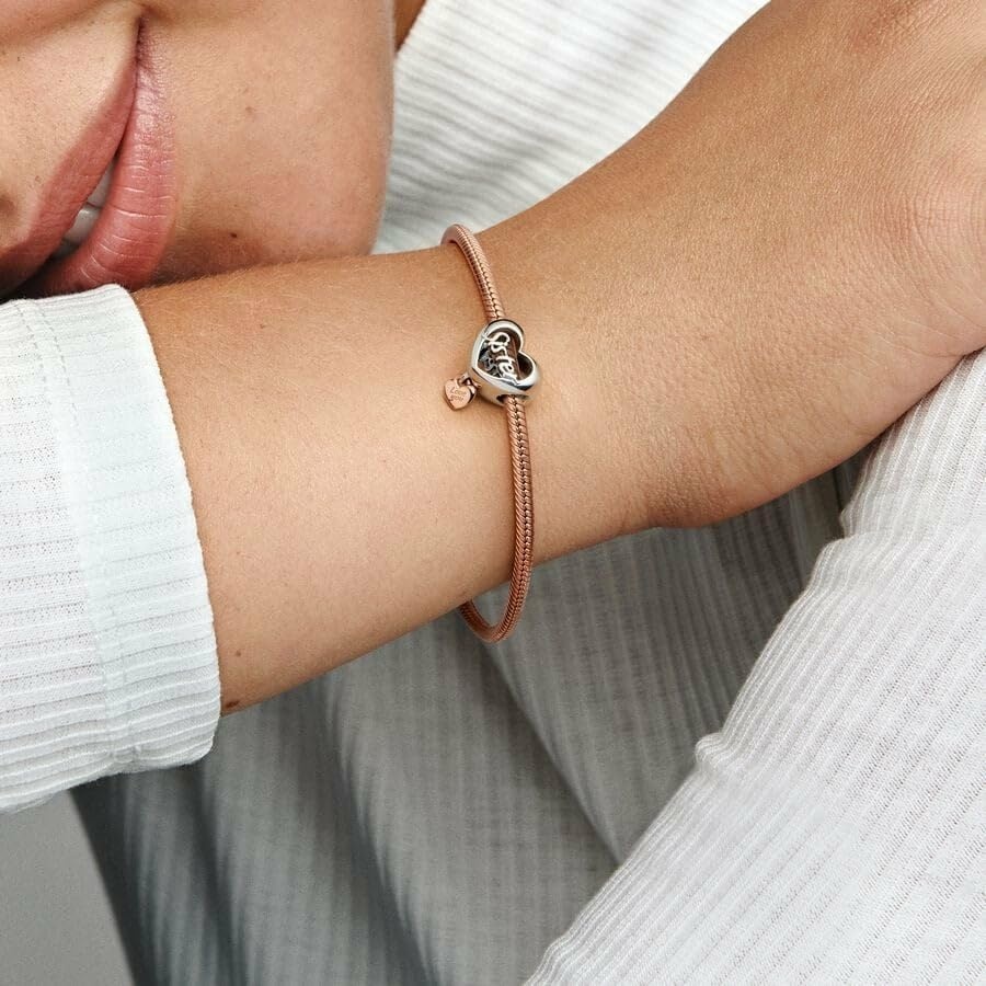 image:imagePANDORA Love You Sister Heart Charm Compatible Moments Stunning Womens Jewelry Gift for Her Made Rose amp Sterling Silver With Gift Box