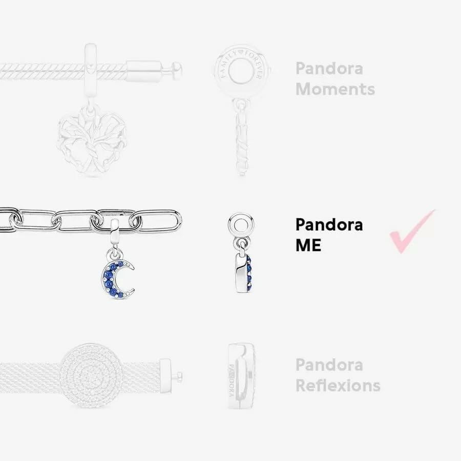 image:imagePANDORA ME Link Chain Bracelet Bracelet for Women Compatible with ME Charms Features 2 Connectors Gift for Her Sterling Silver With Gift Box59 Inches