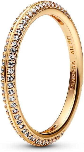 image:imagePANDORA ME Pav Ring Gold Ring for Women Layering or Stackable Ring Gift for Her Shine with Cubic Zirconia With Gift Box Size 85