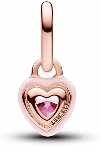 image:imagePANDORA ME Pink Chakra Heart Mini Dangle Charm 14K Rose GoldPlated Charm with ManMade Crystal amp Enamel Jewelry for Women Includes Gift Box