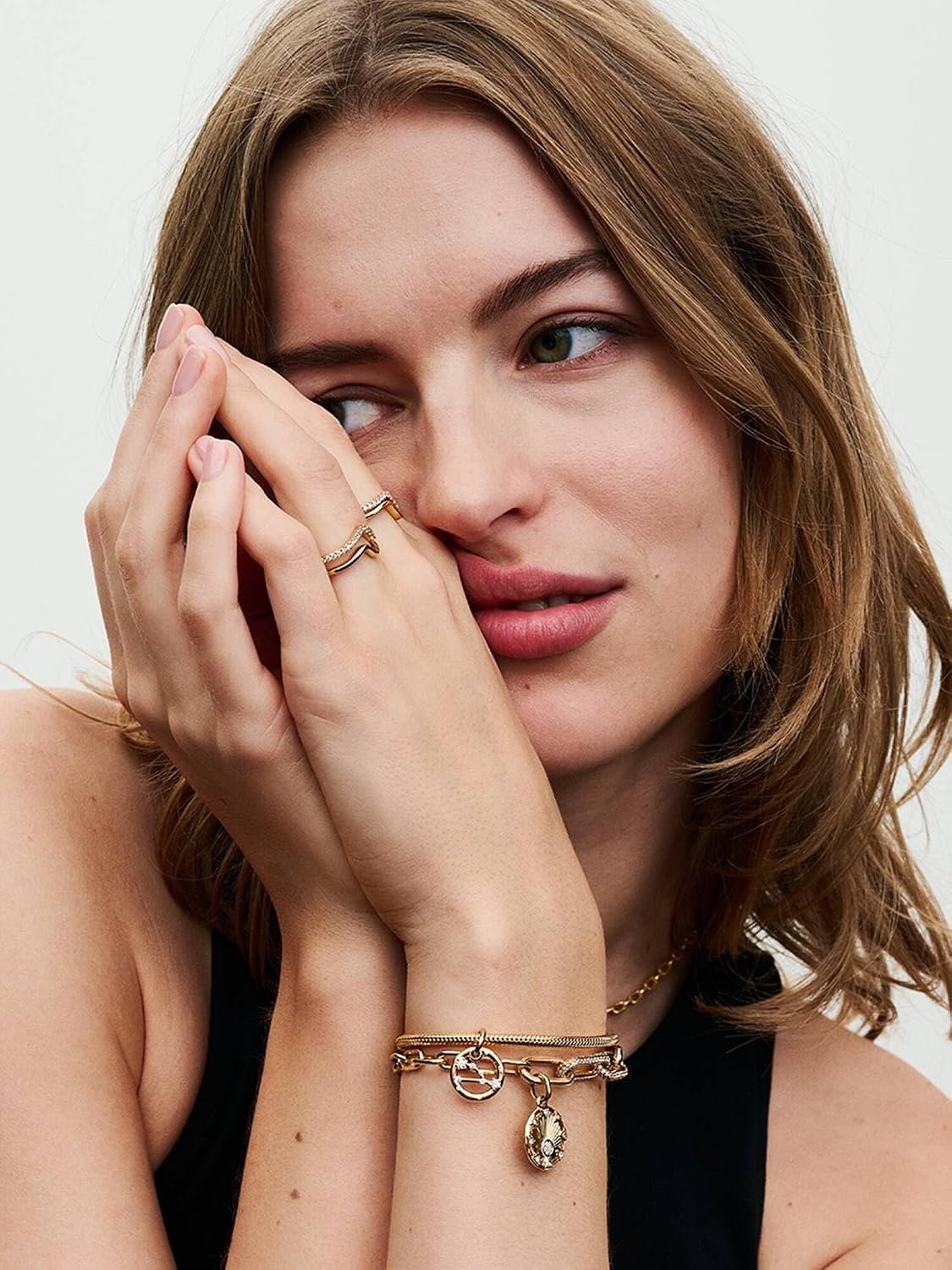 image:imagePANDORA ME SmallLink Chain Bracelet Compatible ME Jewelry Gift for Her with Gift Box14k Gold Plated