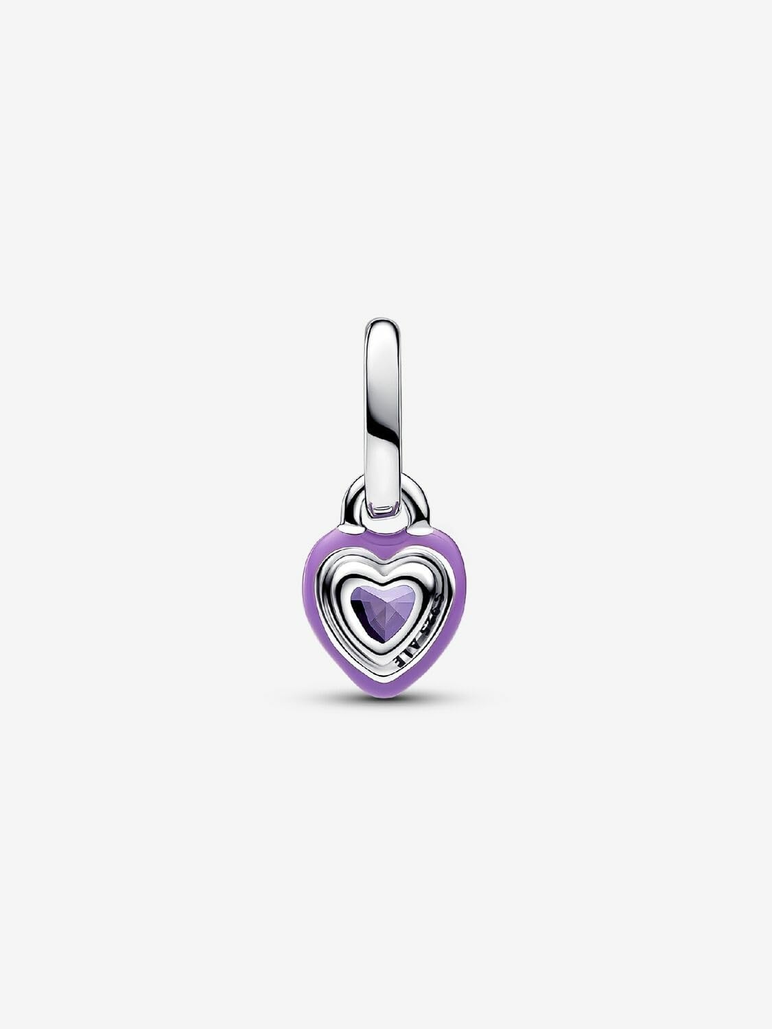 image:imagePANDORA Me Purple Chakra Heart Mini Dangle Charm Sterling Silver Charm with ManMade Crystal amp Enamel Gift for Women Includes Gift Box