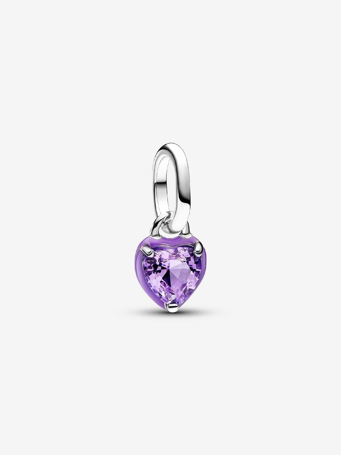 image:imagePANDORA Me Purple Chakra Heart Mini Dangle Charm Sterling Silver Charm with ManMade Crystal amp Enamel Gift for Women Includes Gift Box