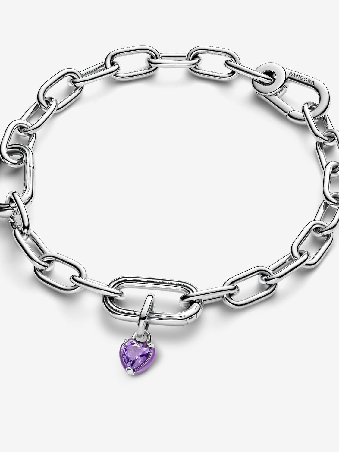 image:imagePANDORA Me Purple Chakra Heart Mini Dangle Charm Sterling Silver Charm with ManMade Crystal amp Enamel Gift for Women Includes Gift Box