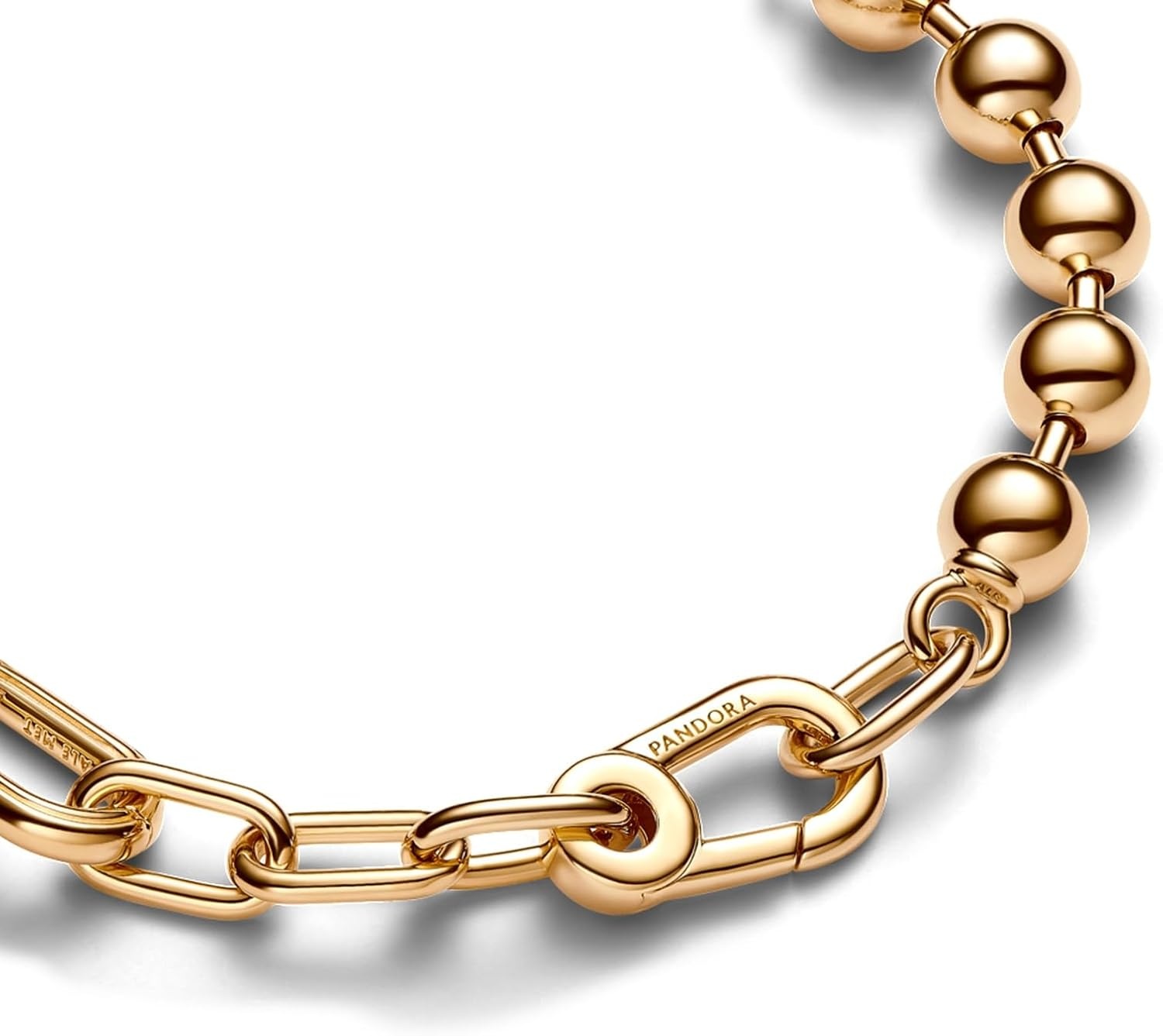 image:imagePANDORA Metal Bead amp Link Chain Bracelet Compatible ME Charms Gift for Her With Gift Box59 Inches