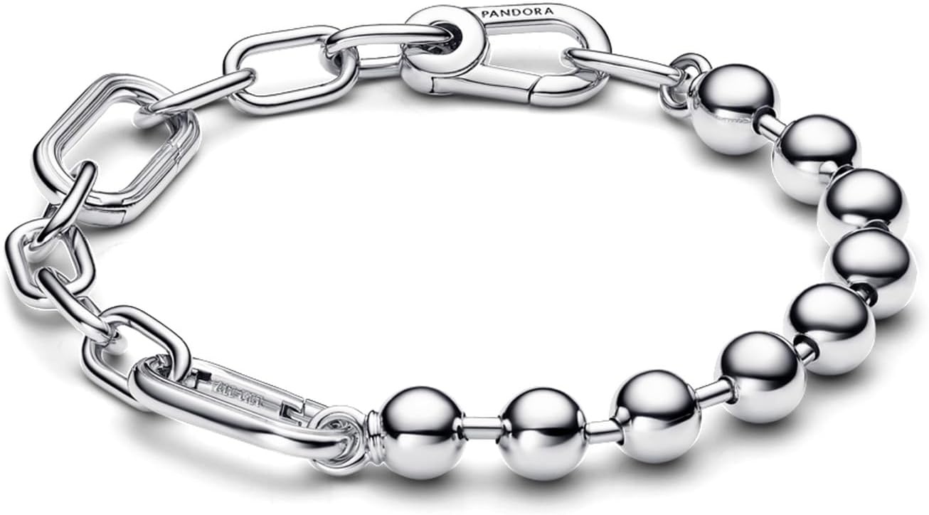 image:imagePANDORA Metal Bead amp Link Chain Bracelet Compatible ME Charms Gift for Her With Gift Box59 Inches
