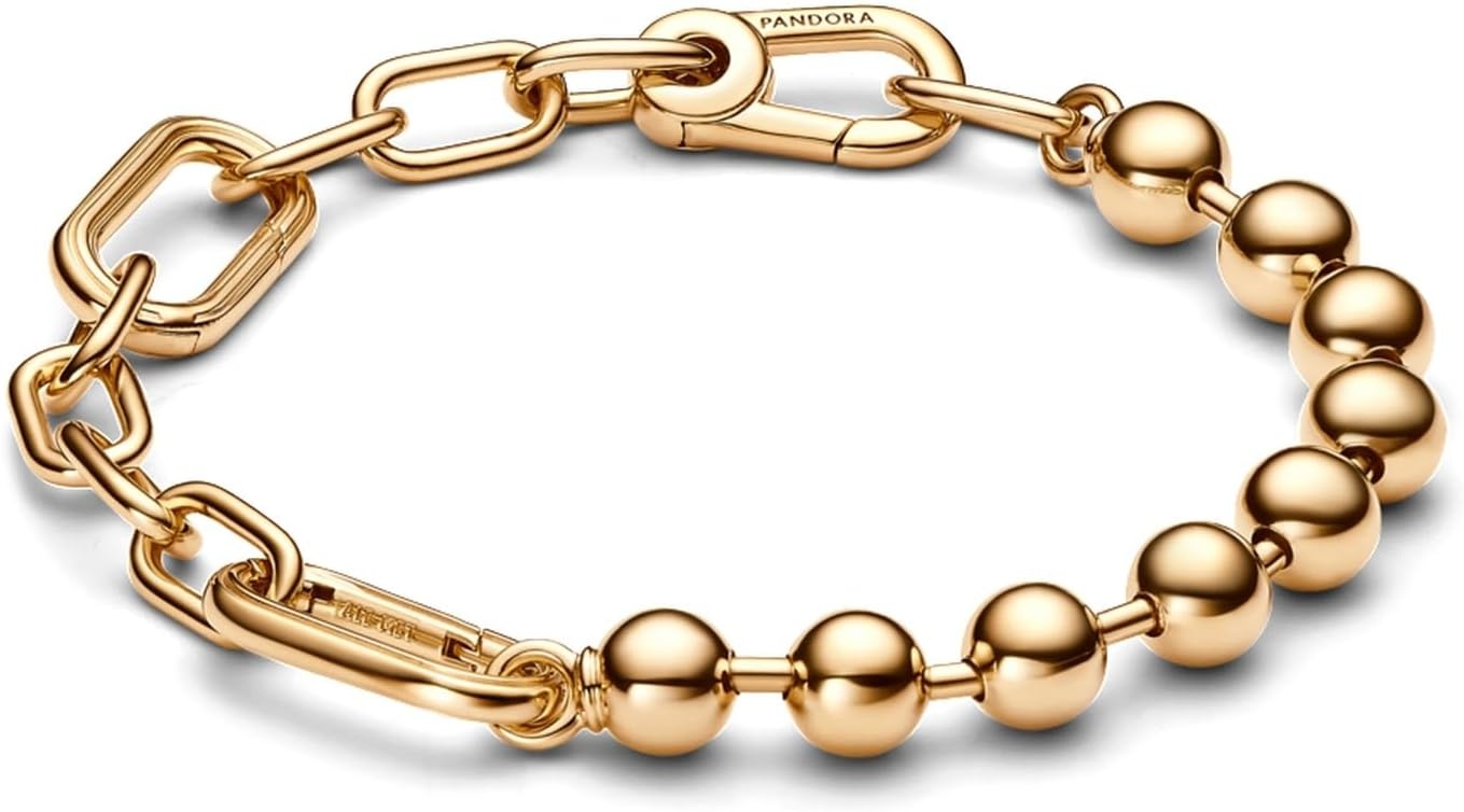 image:imagePANDORA Metal Bead amp Link Chain Bracelet Compatible ME Charms Gift for Her With Gift Box59 Inches