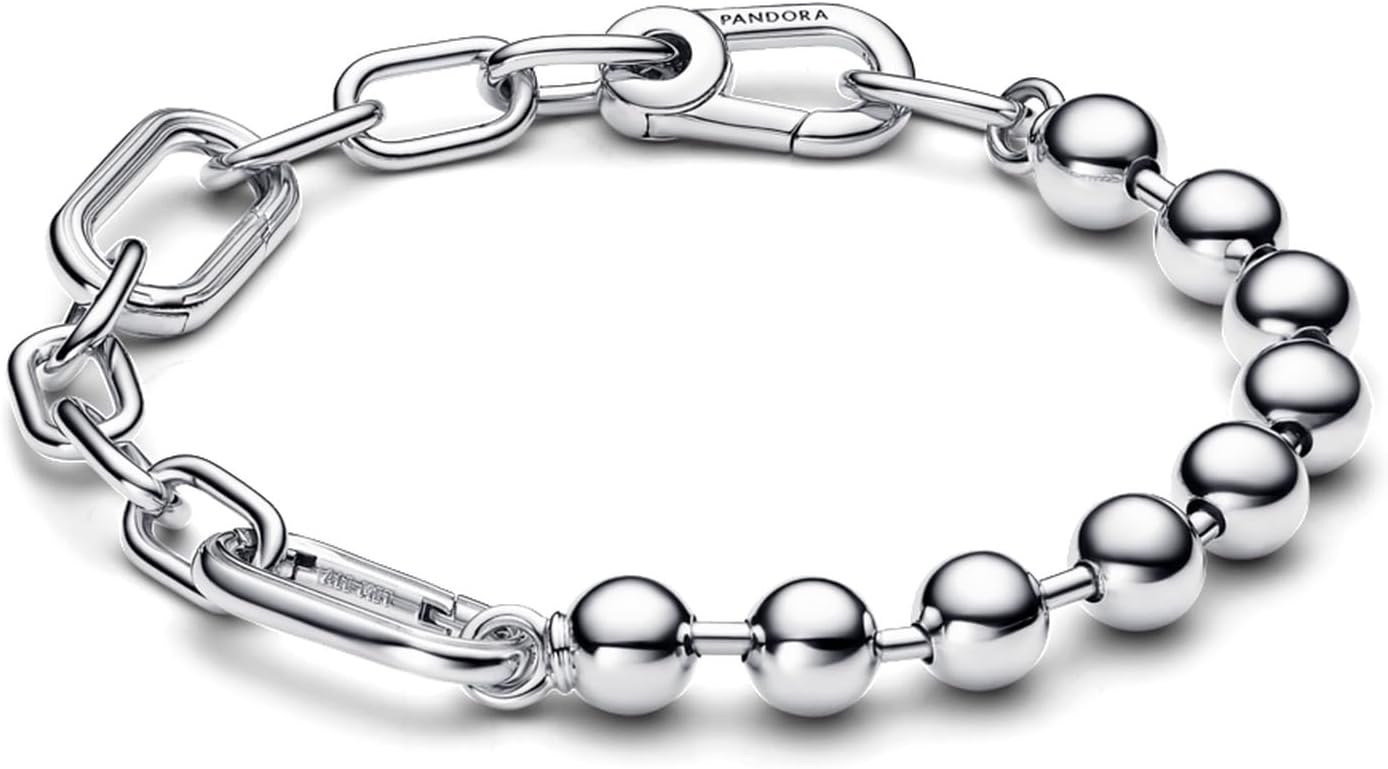 image:imagePANDORA Metal Bead amp Link Chain Bracelet Compatible ME Charms Gift for Her With Gift Box63 Inches