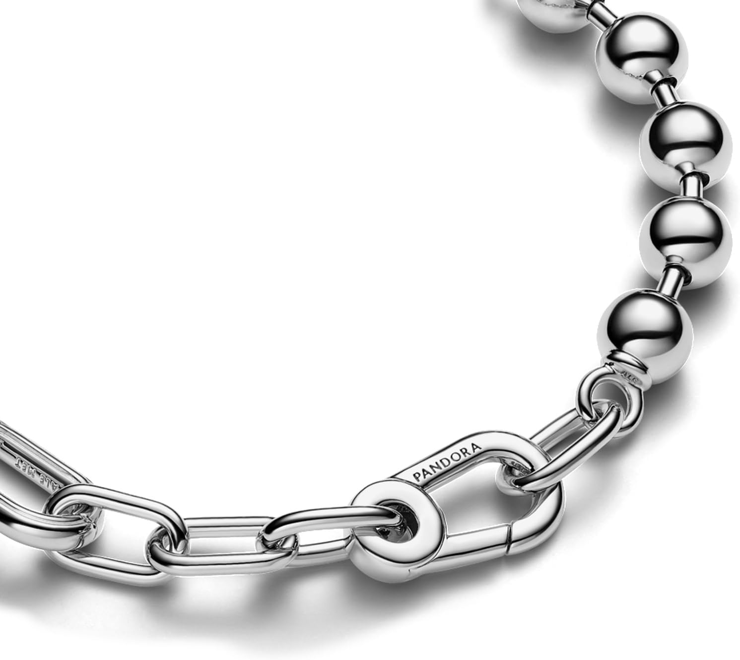 image:imagePANDORA Metal Bead amp Link Chain Bracelet Compatible ME Charms Gift for Her With Gift Box63 Inches