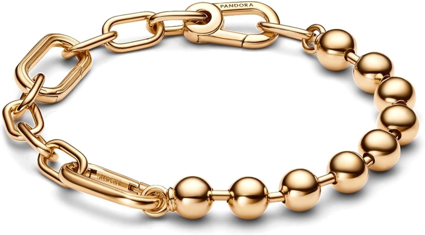 image:imagePANDORA Metal Bead amp Link Chain Bracelet Compatible ME Charms Gift for Her With Gift Box63 Inches