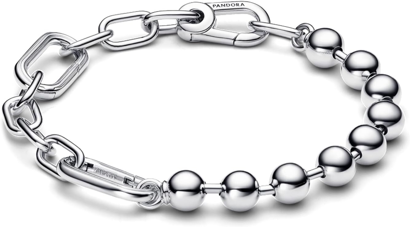 image:imagePANDORA Metal Bead amp Link Chain Bracelet Compatible ME Charms Gift for Her With Gift Box69 Inches