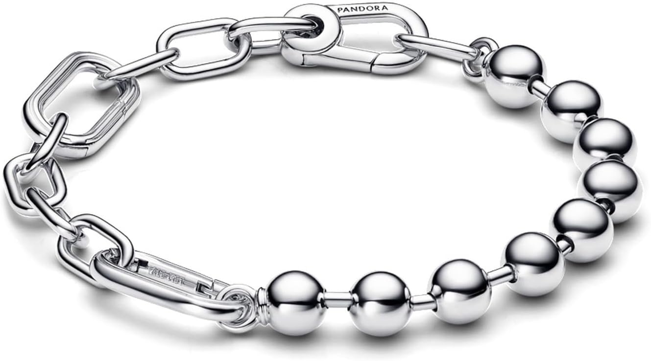 image:imagePANDORA Metal Bead amp Link Chain Bracelet Compatible ME Charms Gift for Her With Gift Box90 Inches