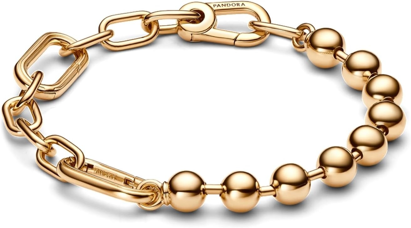 image:imagePANDORA Metal Bead amp Link Chain Bracelet Compatible ME Charms Gift for Her With Gift Box90 Inches