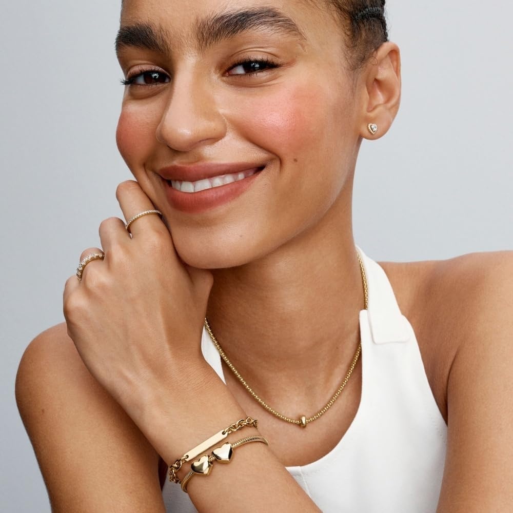 image:imagePANDORA Moment Engravable Bar Link Bracelet Includes Gift BoxGold