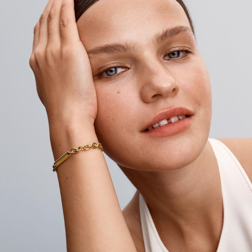image:imagePANDORA Moment Engravable Bar Link Bracelet Includes Gift BoxGold