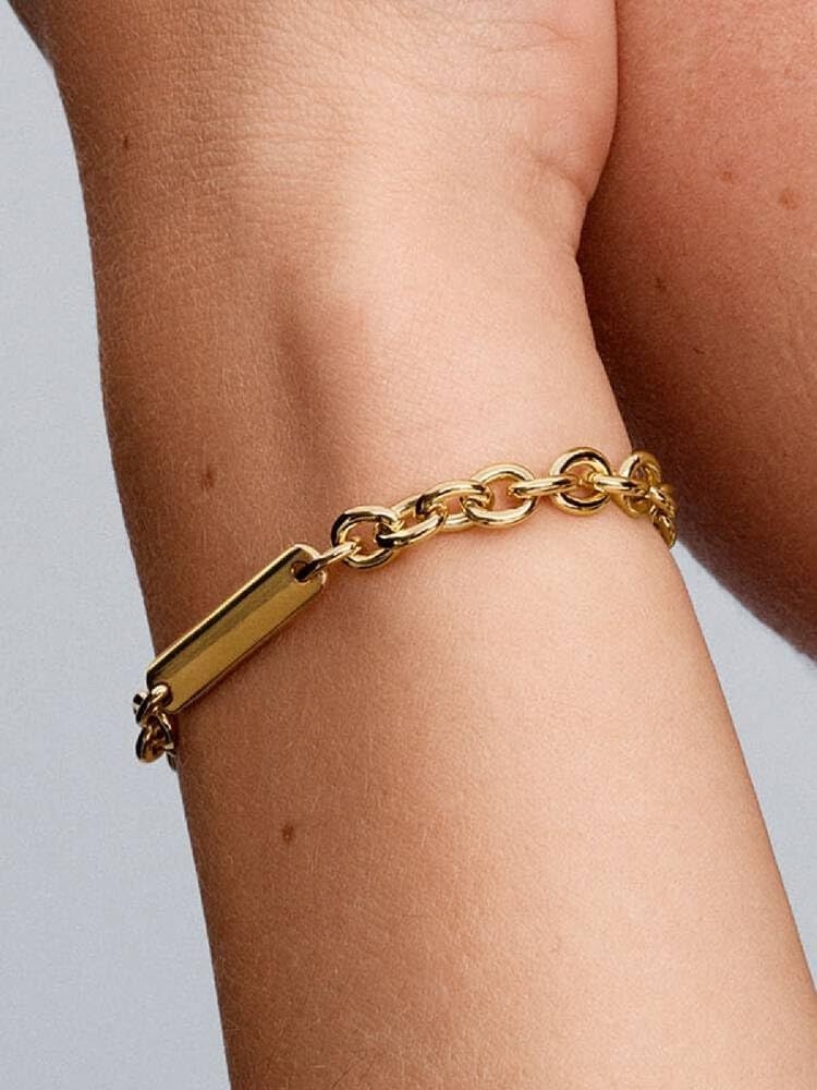 image:imagePANDORA Moment Engravable Bar Link Bracelet Includes Gift BoxGold