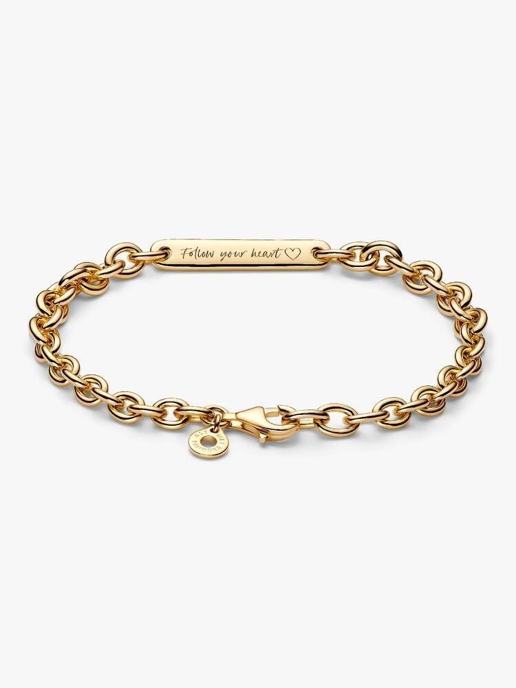 image:imagePANDORA Moment Engravable Bar Link Bracelet Includes Gift BoxGold
